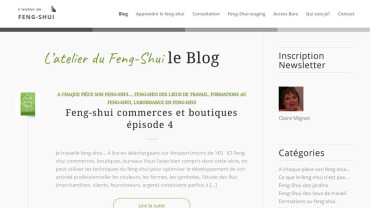 Page d'accueil du site : L'Atelier du Feng-Shui