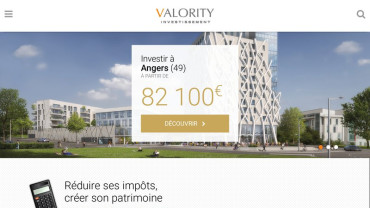 Page d'accueil du site : Valority