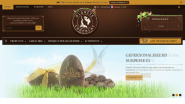 Page d'accueil du site : Planète Chocolat