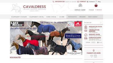 Page d'accueil du site : CavalDress