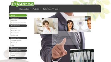 Page d'accueil du site : Pharmax
