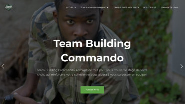 Page d'accueil du site : Team Building Commando
