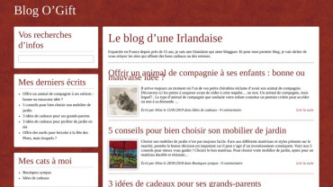 Page d'accueil du site : Blog O'Gift