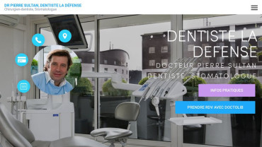 Page d'accueil du site : Dentiste Pierre Sultan