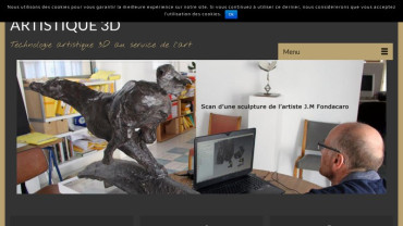 Page d'accueil du site : Artistique 3D