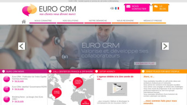 Page d'accueil du site : Euro CRM