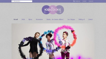 Page d'accueil du site : Ice And Cookie