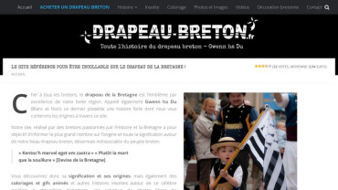 Page d'accueil du site : Blog Drapeau Breton