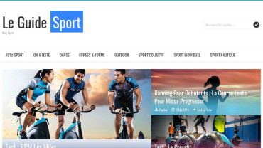 Page d'accueil du site : Le guide sport