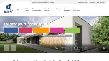 Page d'accueil du site : Creatis Habitat