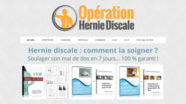 Page d'accueil du site : Hernie discale 