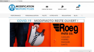 Page d'accueil du site : Modification Motorcycles