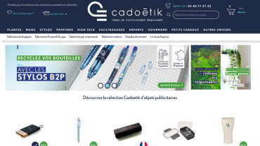 Page d'accueil du site : Cadoetik