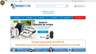 Page d'accueil du site : Maxirobots