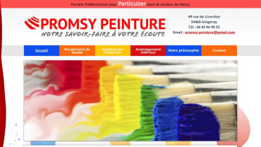 Page d'accueil du site : Promsy Peinture