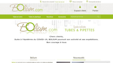 Page d'accueil du site : Bolium