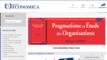 Page d'accueil du site : Editions Economica