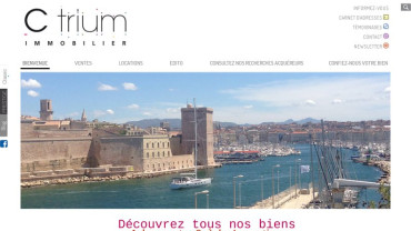 Page d'accueil du site : C-Trium