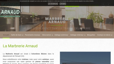 Page d'accueil du site : Marbrerie Arnaud