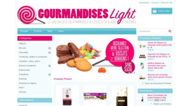 Page d'accueil du site : Gourmandise Light