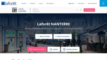 Page d'accueil du site : Laforet Nanterre