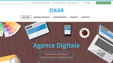 Page d'accueil du site : Zixar