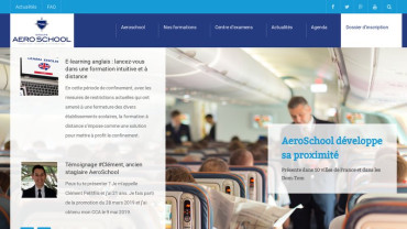 Page d'accueil du site : Aero School