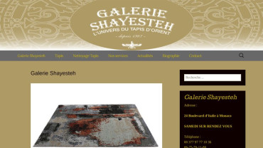 Page d'accueil du site : Shayesteh