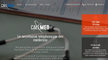 Page d'accueil du site : Callmed France