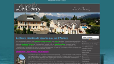 Page d'accueil du site : Le Conty