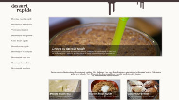 Page d'accueil du site : Dessert Rapide