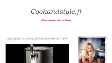 Page d'accueil du site : Cook&Style