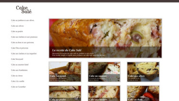 Page d'accueil du site : Cake Salé