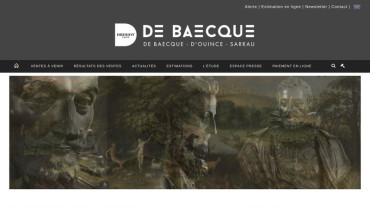 Page d'accueil du site : De Baecque