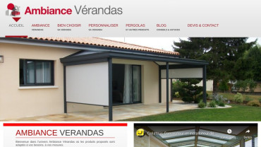 Page d'accueil du site : Abiance Vérandas