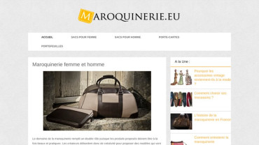 Page d'accueil du site : Portefeuilles de luxe