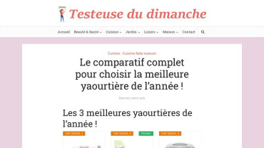 Page d'accueil du site : Yaourtière 