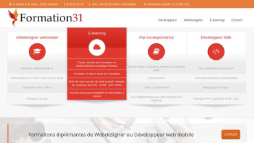 Page d'accueil du site : Pro-web31