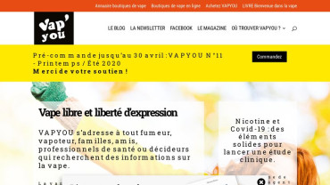 Page d'accueil du site : Vapyou