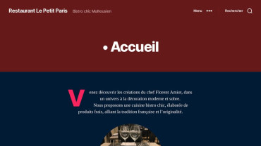 Page d'accueil du site : Le Petit Paris