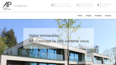 Page d'accueil du site : AP-Concept
