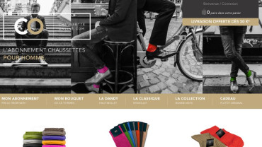 Page d'accueil du site : Chaussette Online