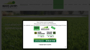Page d'accueil du site : Sport et Jardin