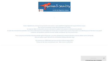 Page d'accueil du site : Figurines et Jeux City