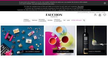 Page d'accueil du site : Fauchon