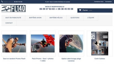 Page d'accueil du site : FL140 Parachutisme