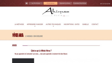 Page d'accueil du site : L'école Ahimsa