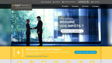Page d'accueil du site : K&P Finance