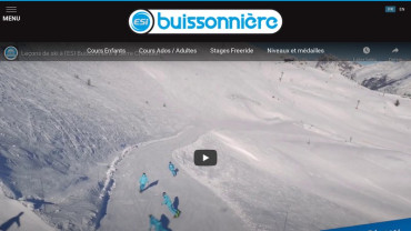Page d'accueil du site : L'école de ski Buissonnière 