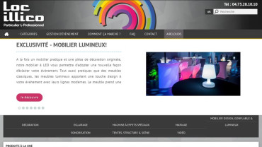 Page d'accueil du site : Locillico
